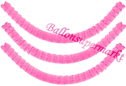 Girlande-Seidenpapier-Pink-Raumdekoration-Hochzeit-Geburtstag-Partydeko-Fest-Feier