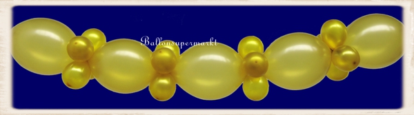 Goldene Luftballongirlande, Festdekoration Goldene Hochzeit