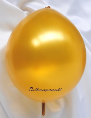 Girlandenballon, Kettenballon, Verbindungsballon, Gold-Metallic