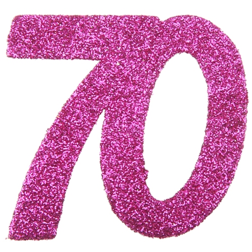 Glitzer-Konfetti-XL-Pink-70.-Geburtstag-Dekoration-Partydeko-Tischdeko-Jubilaeum