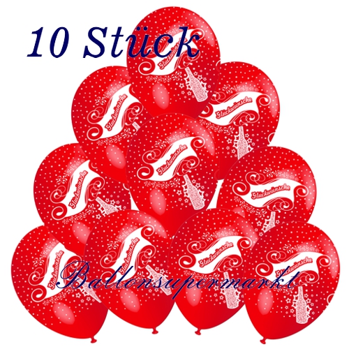 Glueckwuensche-Luftballons-rot-10-Stueck