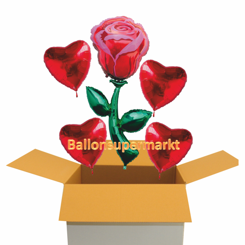 Glueckwunsch-Geschenk-zur-Rosenhochzeit-Bouquet-aus-Helium-Ballons