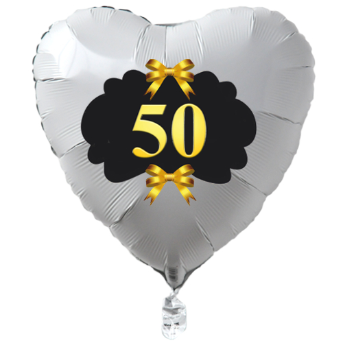 Goldene-Hochzeit-50-Herzluftballon-weiss-aus-Folie-45-cm-mit-Ballongas-Helium