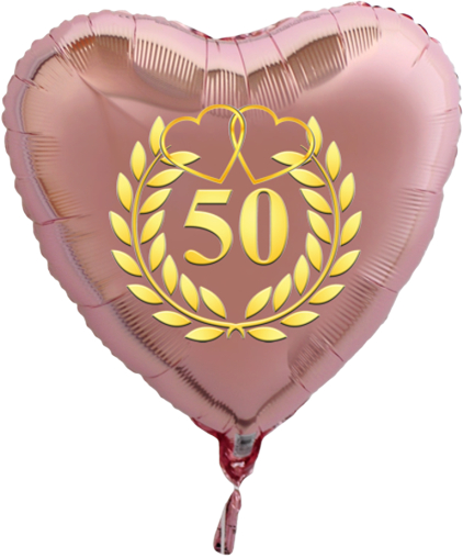 Goldene-Hochzeit-Herzluftballon-aus-Folie-roseegold-mit-goldenem-Kranz-und-Herzen-Ballongas-Helium