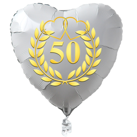 Goldene-Hochzeit-Herzluftballon-aus-Folie-weiss-mit-goldenem-Kranz-und-Herzen-mit-Ballongas-Helium