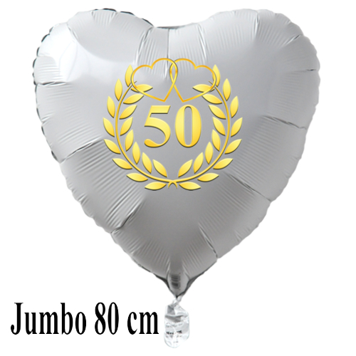 Goldene-Hochzeit-grosser-Herzluftballon-aus-Folie-weiss-mit-goldenem-Kranz-und-Herzen-mit-Ballongas-Helium
