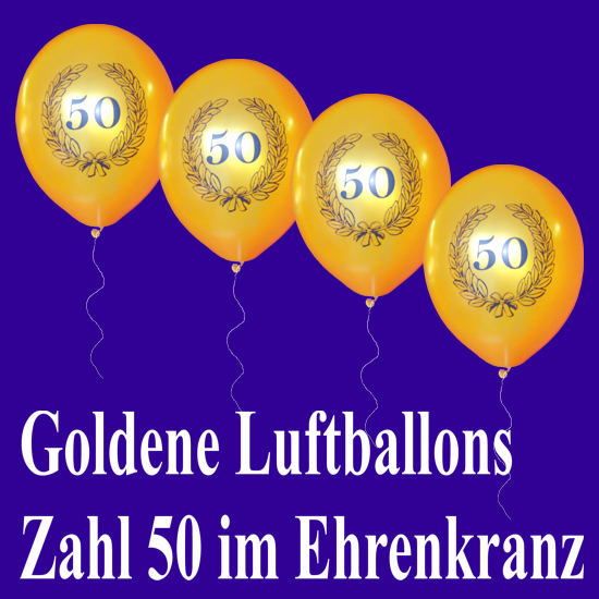 Luftballons 50 Jahre, Golden Hochzeit