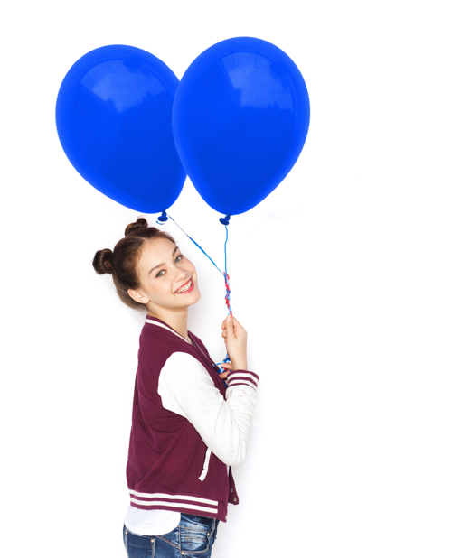 Große Jumbo Luftballons Blau, 40 cm x 36 cm