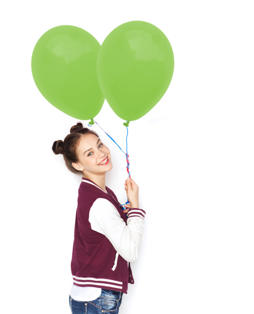Große Jumbo Luftballons Grün, 40 cm x 36 cm