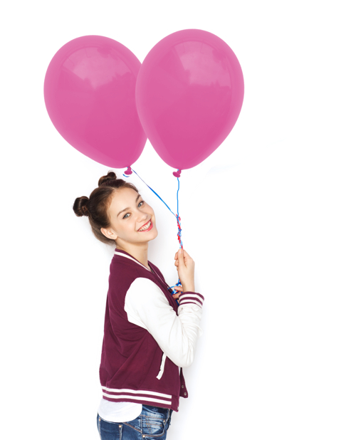 Große Jumbo Luftballons Pink, 40 cm x 36 cm