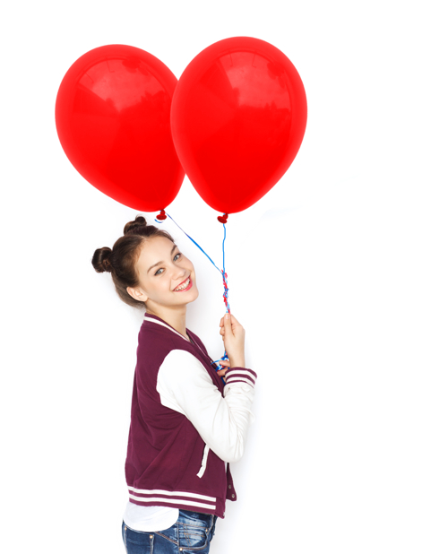 Große Jumbo Luftballons Rot, 40 cm x 36 cm