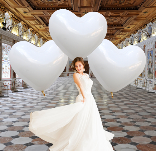 Grosse Herzluftballons zur Hochzeit