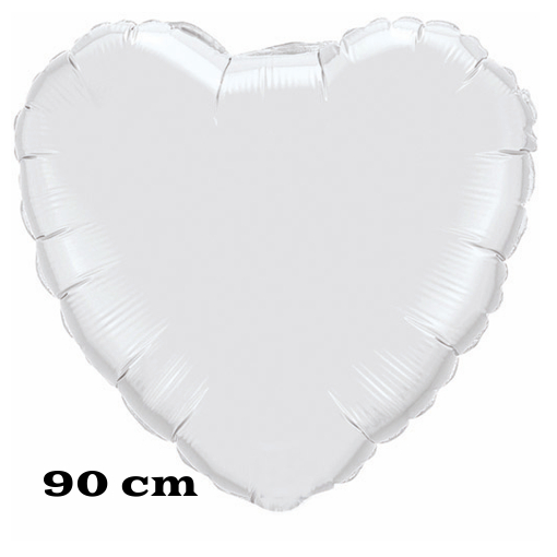 Grosser-90-cm-Jumbo-Herzluftballon-aus-Folie-Silber