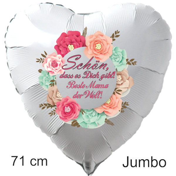 Grosser-Muttertag-Herzluftballon-Vintage-Schoen-dass-es-dich-gibt-beste-mama-der-Welt-mit-helium