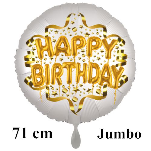 Grosser-Satin-de-Luxe-Rundballon-weiss-Happy-Birthday-in-Gold-mit-Helium