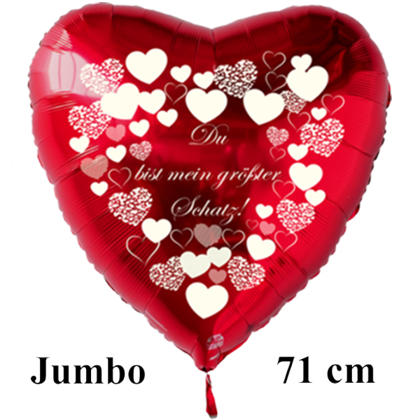 Grosser-roter-Herzluftballon-zu-Liebe-und-Valentinstag-Du-bist-mein-groesster-Schatz