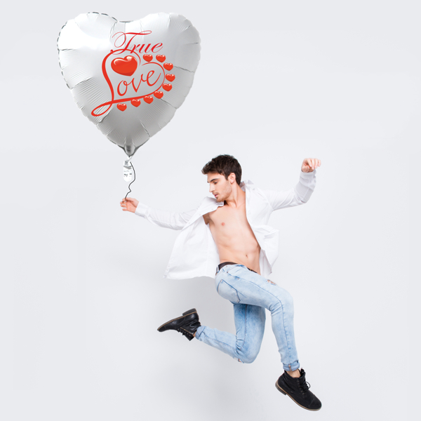Grosser-weisser-Herzluftballon-Geschenk-zum-Valentinstag-True-Love-Wahre-Liebe
