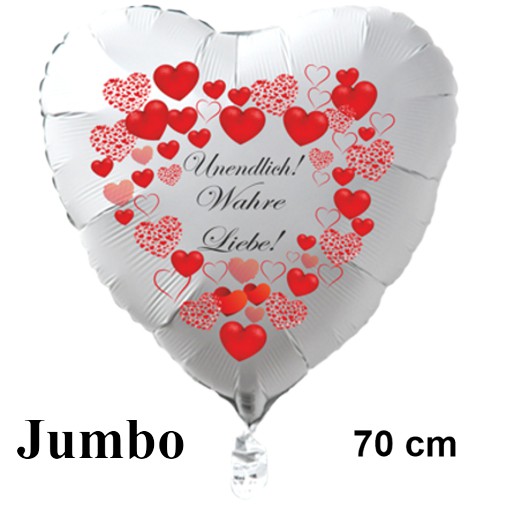 Grosser-weisser-Herzluftballon-Valentinstag-Unendlich-Wahre-Liebe-mit-Ballongas-Helium