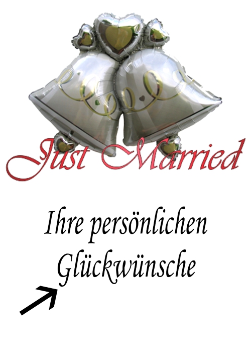 Grusskarte-zur-Hochzeit-Just-Married-bedruckt-mit-Hochzeitsglocken