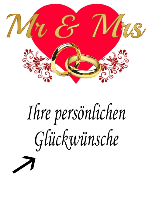 Grusskarte-zur-Hochzeit-Mr-and-Mrs-bedruckt-mit-Ringen-Herz-Ornamenten