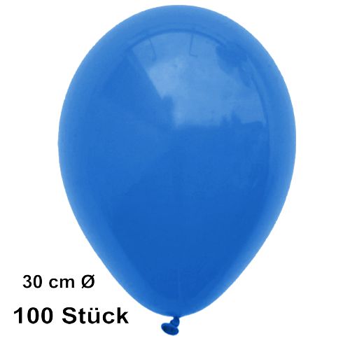 Luftballon-Blau, 30 cm, preiswert und günstig