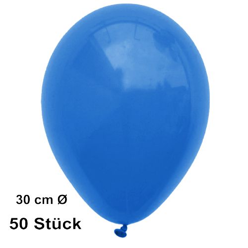 Luftballon-Blau, 30 cm, preiswert und günstig
