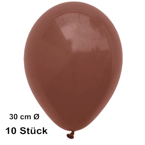 Guenstige_Luftballons_Braun_30_cm_10_Stueck