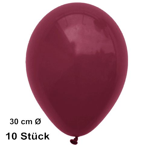 Guenstige_Luftballons_Burgund_30_cm_10_Stueck