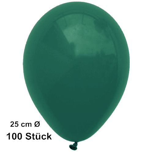 Guenstige_Luftballons_Dunkelgruen_25_cm_100_Stueck