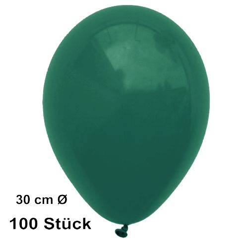 Luftballon-Dunkelgruen, 30 cm, preiswert und günstig