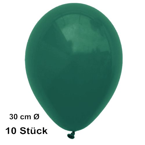Guenstige_Luftballons_Dunkelgruen_30_cm_10_Stueck
