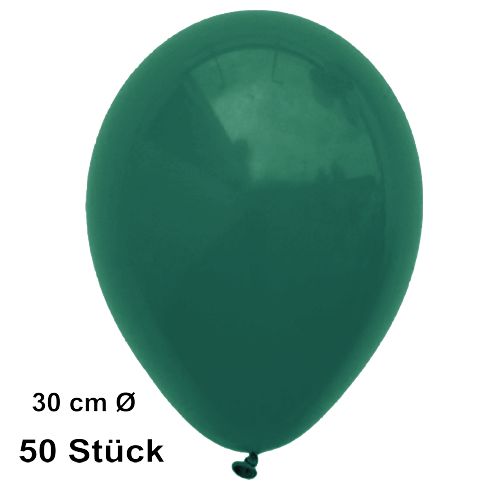 Guenstige_Luftballons_Dunkelgruen_30_cm_50_Stueck
