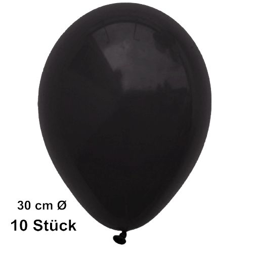 Luftballons-Schwarz, 28-30 cm, preiswert und günstig