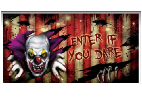 Halloween-Dekoration-Riesenbanner-Creepy-Carnevil-Raumdeko-Halloweenparty-Poster-Aussendekoration