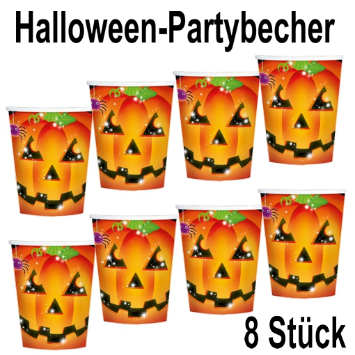 Halloween-Partybecher-Kürbis