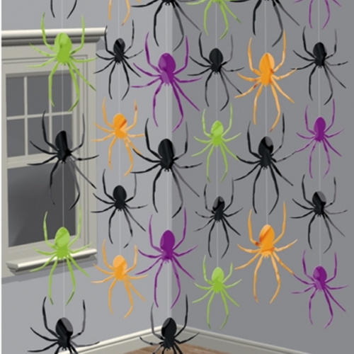 Halloween-String-Dekoration-Spinnen-Raumdeko-Partydeko-Halloweenparty