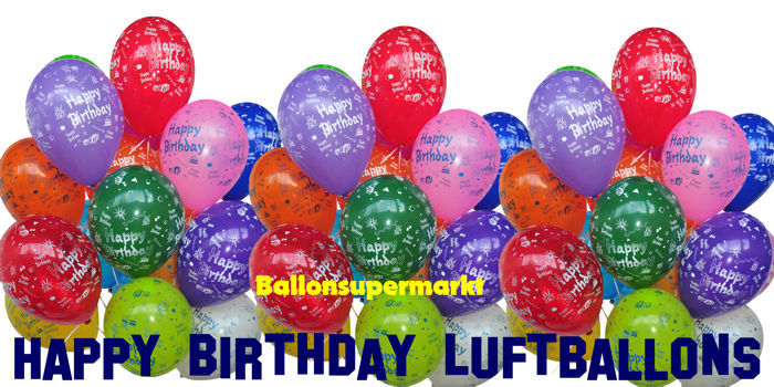Happy Birthday Luftballons, Dekoration zur Geburtstagsdekoration
