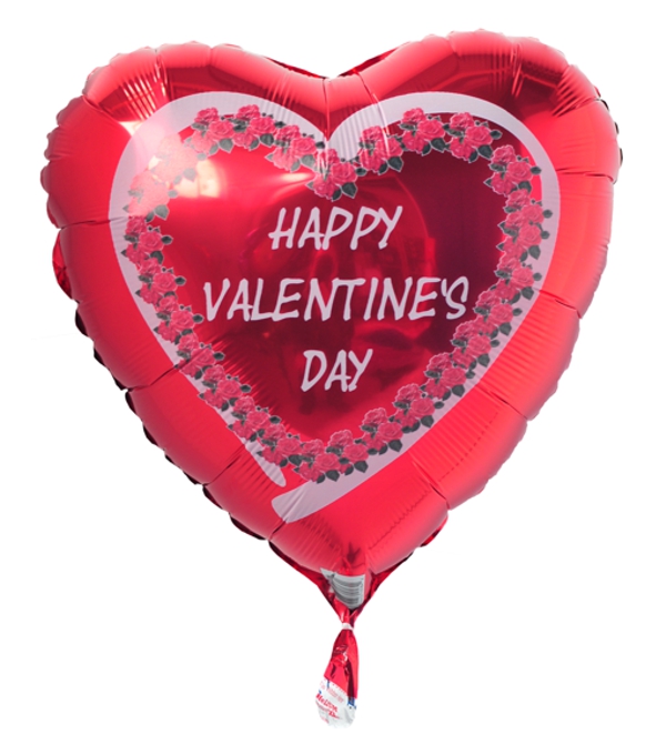 Herzluftballon zum Valentinstag, Happy Valentines Day