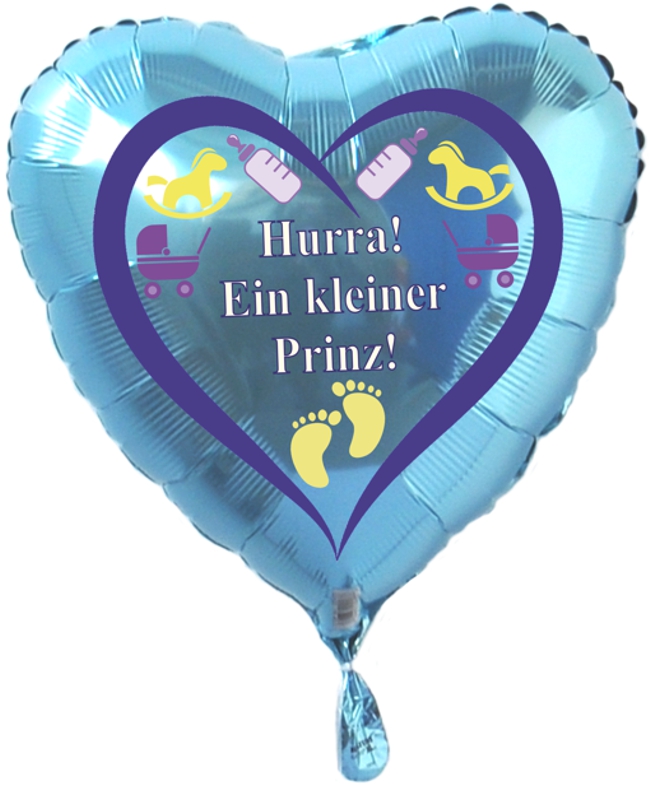Herzballon-zu-Geburt-und-Taufe-mit-Helium-Hurra-ein-kleiner-Prinz