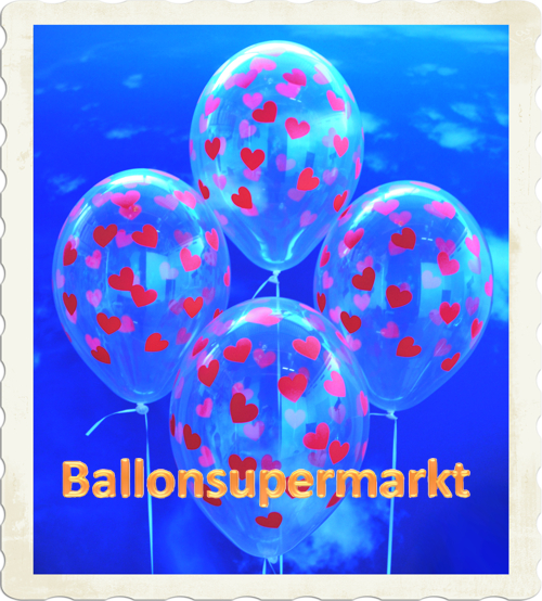 Herzchen-in-Rot-auf-transparenten-Luftballons