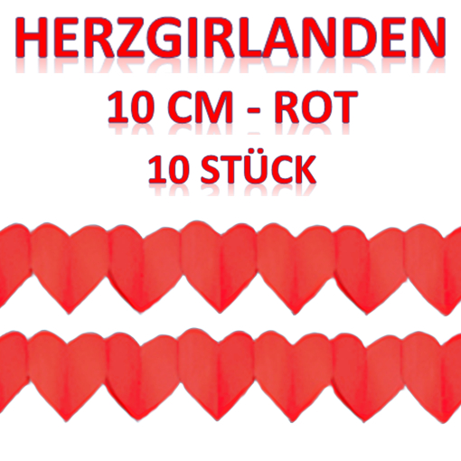 Herzgirlanden-Rot-10-cm-10-Stueck