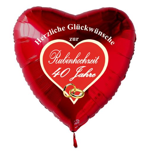 Herzliche-Glueckwuensche-zur-Rubinhochzeit-Herzluftballon-Rot-mit-Ballongas-Helium
