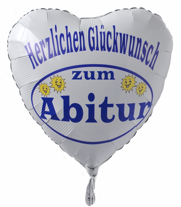Herzlichen Glückwunsch zum Abitur Luftballon mit Ballongas Helium, Ballongrüße! Sag es mit Ballons!