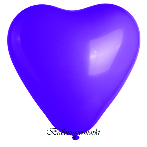 Kleiner Herzluftballon, 8-12 cm, Lila