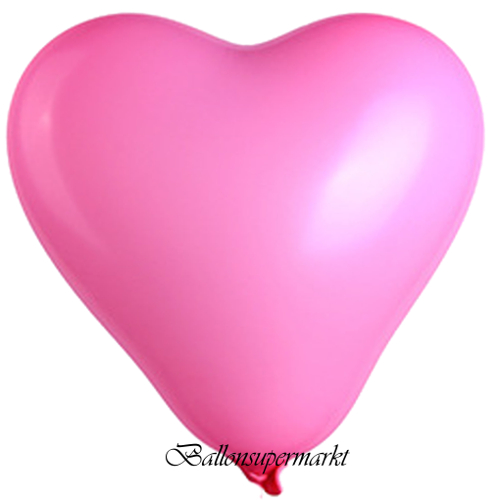 Kleiner Herzluftballon, 8-12 cm, Rosa
