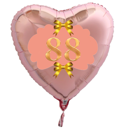 Herzluftballon-Rosegold-zum-88.-Geburtstag-Gold-Rosa-mit-Helium