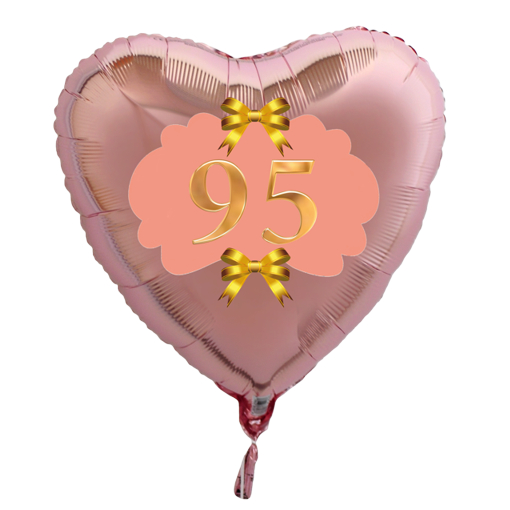 Herzluftballon-Rosegold-zum-95.-Geburtstag-Gold-Rosa-mit-Helium