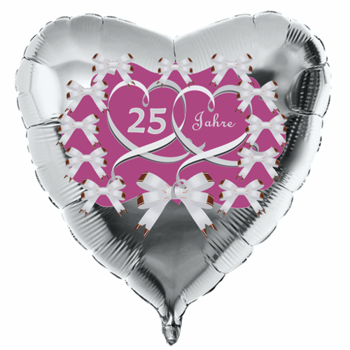 Herzluftballon-Silber-Silberne-Hochzeit-25-Jahre-mit-Ballongas