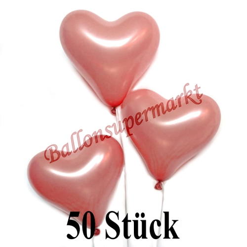 Herzluftballons-Metallic-Rosegold-26-cm-50-Stueck
