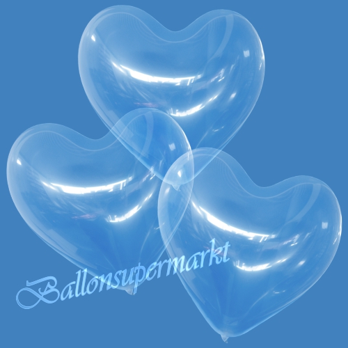 Herzluftballons-Transparent-30-cm-Dekoration-Ballon-Explosion-Popping-Balloon-Konfettiluftballon-3er